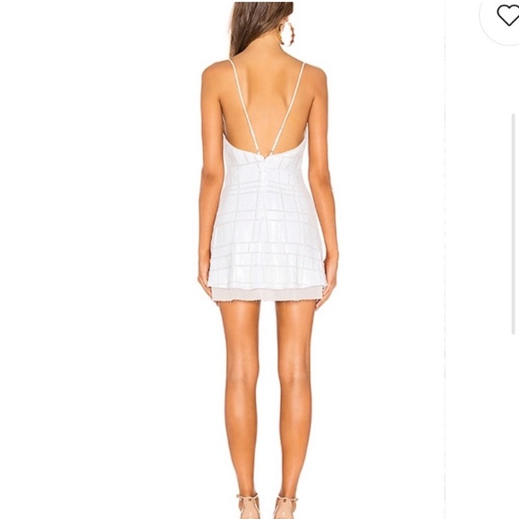NWT X by NBD x REVOLVE White 3am in LA Sequin Mini Dress - Picture 3 of 9